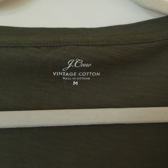 J. Crew basic olive green tee, M - Picture 3 of 3